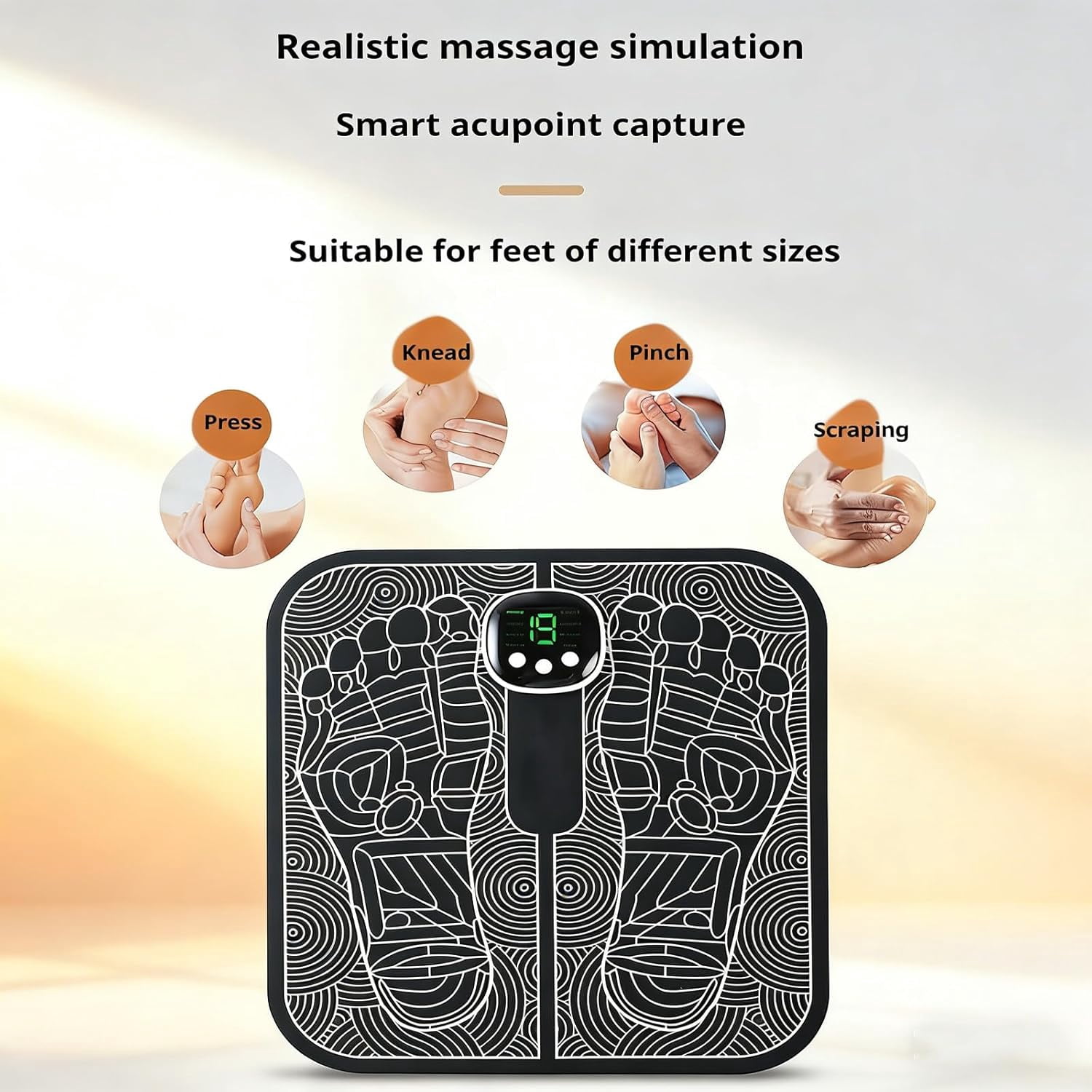 Transcutaneous Electronic Nerve Stimulator and Powered Muscle Stimulation for Pain Relief, EMS Foot Massager