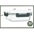 thumbnail image 2 of 10 paquetes de recipientes de vidrio para preparación de comidas de 30 onzas, recipientes de vidrio para almacenamiento de alimentos con tapas, cajas herméticas para almuerzo, microondas, 2 of 4