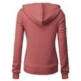 thumbnail image 4 of H2H Womens Casual Slim Fit Zip up Hoodie Long Sleeve Solid Colors (CWOHOL030), 4 of 6