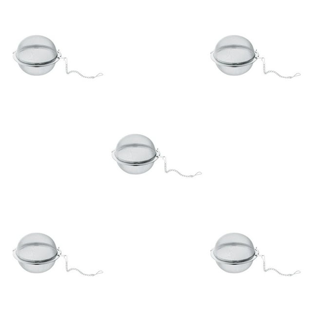 tamizeot Fine Mesh Stainless Steel Tea Infuser Reusable Teapot Kettle Loose for Leaf Strainer Diffuser Small Filter Household 6.8cm 5Set