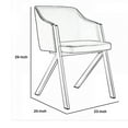 thumbnail image 5 of Benjara Leatherette Dining Chair with A Shape Base, Set of 2, Gray and Chrome, 5 of 5