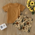 thumbnail image 7 of Baby Clothes Boy Toddler Kids Shorts Clothing Set Children's Spring Summer Cotton Round Neck Prints Short Sleeve Beach 0 6 12 18 24 Months 2T 3T Outfits Tops 2-Piece, 7 of 7