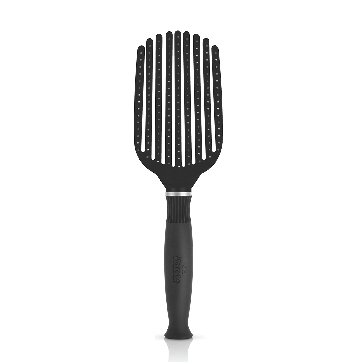 KareCo Tangle Buster Hair Brush Salon Professional Flexible Paddle, Black, Synthetic Bristles - image 5 of 7