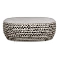thumbnail image 1 of Pemberly Row 40.5" Oval Woven Patio Coffee Table in Light Beige, 1 of 1