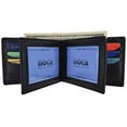 thumbnail image 2 of Moga Men's Bifold Genuine Leather Wallet With Double Center Flap And 3 ID Windows, 2 of 12