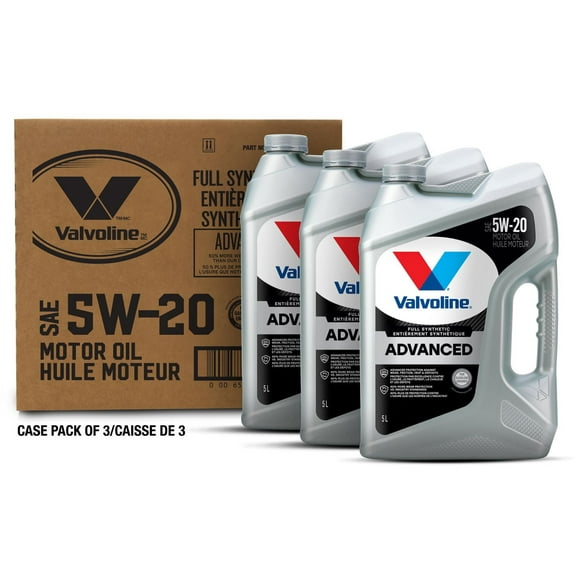 Valvoline Advanced Full Synthetic 5W20 Motor Oil 3X5L