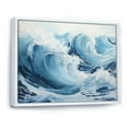 thumbnail image 2 of Designart "Ocean Storm In Minimalist Style" Ocean Floater Framed Wall Art Living Room, 2 of 5