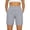 598#Light Gray, variant on Women High Waisted Bermuda Shorts Above Knee Length Lightweight Wide Leg Solid Color Summer Shorts Gray L