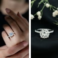 thumbnail image 3 of Rosec Jewels Lab Created Diamond Engagement Ring 4ct - 10 mm - Round Diamond Solitaire Ring - EF-VS Quality Certified, 14K White Gold, US 10.50, 3 of 9