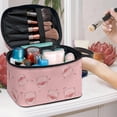 thumbnail image 4 of HELLHERO Makeup Brush Holder Travel Cosmetic Bag Pig Pattern Make up Organizer Zipper Polyester, 4 of 5