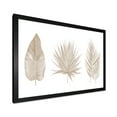 thumbnail image 2 of Designart 'Tropical Beiges Leaves On White' Traditional Framed Art Print, 2 of 4
