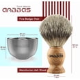 thumbnail image 3 of Brocha de afeitar Anbbas Pure Badger Hair con jabón, 100 g y soporte, 3 of 7