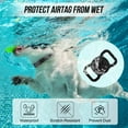 thumbnail image 5 of Taglory Airtag Dog Collar Holder, 2 Pcs Silicone Waterproof Air Tag Cases, Black & White, 5 of 7