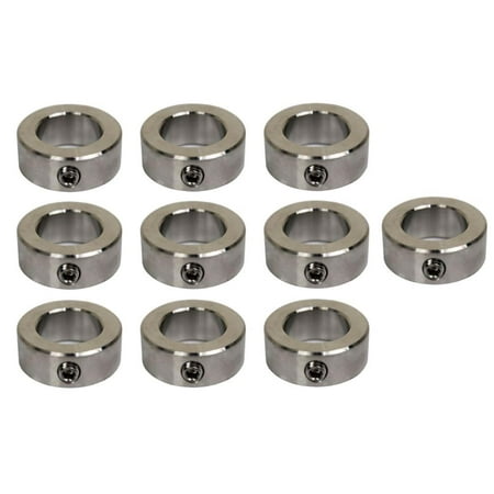 

Jeremywell 1/2 Bore Stainless Steel Set Screw Shaft Collar OD 1 Width 7/16 (10 PCS)