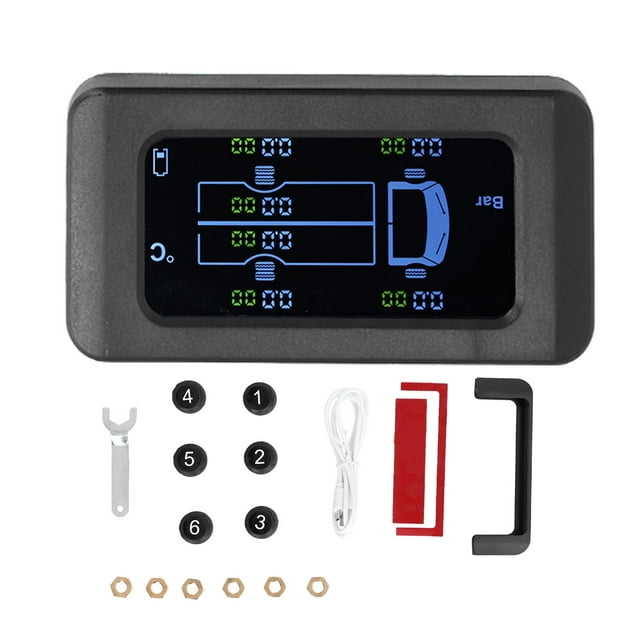 Oubit Tire Pressure Detector,Universal Tire Pressure Monitor Car TPMS Solar Tire Pressure Monitor Ultimate Comfort
