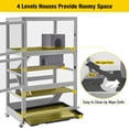 thumbnail image 5 of Aivituvin Chinchilla Cage Rolling Small Animal Cages for Rats Ferrets Guinea Pigs with Removable Tray and Wheels, 4-Tier, Gray, 5 of 6