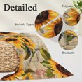 thumbnail image 4 of Sunflower Retro Long Body Pillow Cover 20x60 Inch, Farmhouse Vintage Botanical Floral Decorative Pillowcase with Zipper, Microfiber Pillow Protector, Soft Breathable Long Pillowcases for Women, 4 of 9