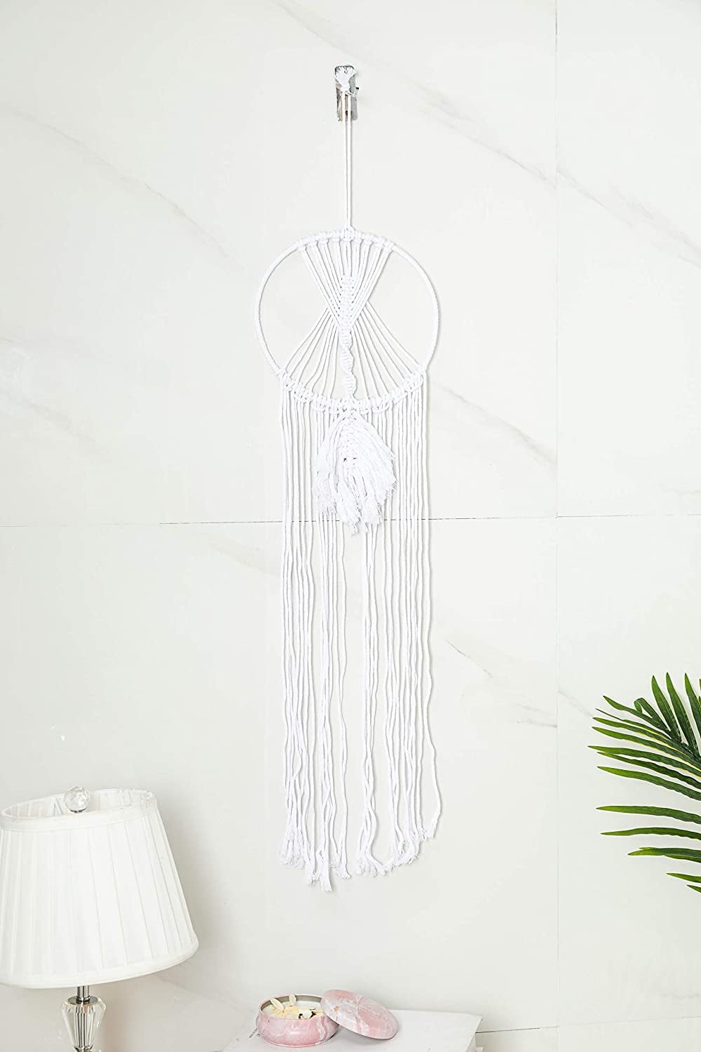 Macrame Dream Catcher Large Wall Hanging Decor Woven Feather Handmade Dreamcatcher Tassels Decoration Bedroom Dorm Nursery Chic Ornament Craft 36 x 13 inches Seupeak Color : Feather Style