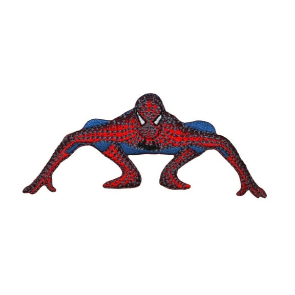 Spider-Man Crouch Jump Patch Marvel Comics Superhero Fan Iron-On Applique