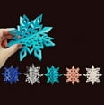 thumbnail image 1 of Fiudx Adornos de Copos de Nieve 3D, Decoración Navideña, Decoración Colgante de Cartón, Temática de Invierno, Acento Festivo de Año Nuevo, Decoración Navideña Versátil, Juego de 6 Piezas, 1 of 3