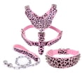 thumbnail image 1 of Leather Dog Harness Spiked Studded Dog Pet Collar Harness and Chain Leash Set for Medium Large Xlarge Breeds Pitbull Mastiff ShopWise Round, 1 of 24