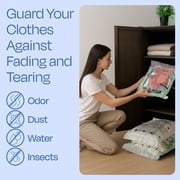Home-Complete 25 Vacuum Storage Bags with Pump for Storing Clothes (Clear)