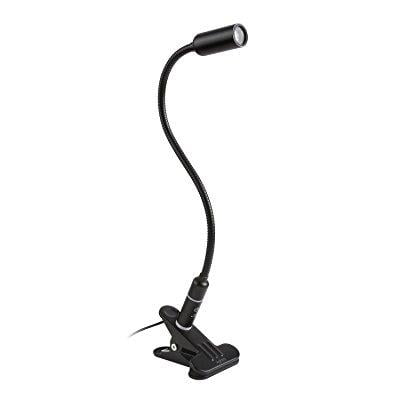 aglaia desk lamp clip on, 4w eye care led reading light with 3 dimming levels, touch control and flexible neck for office, bedside, study, and so on