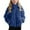 Dark Blue, variant on Teens Girls Fleece Jacket Trendy Preppy Sherpa Fleece Jackets Pockets Mock Neck Zip Up Fall Winter Warm Fuzzy Coat