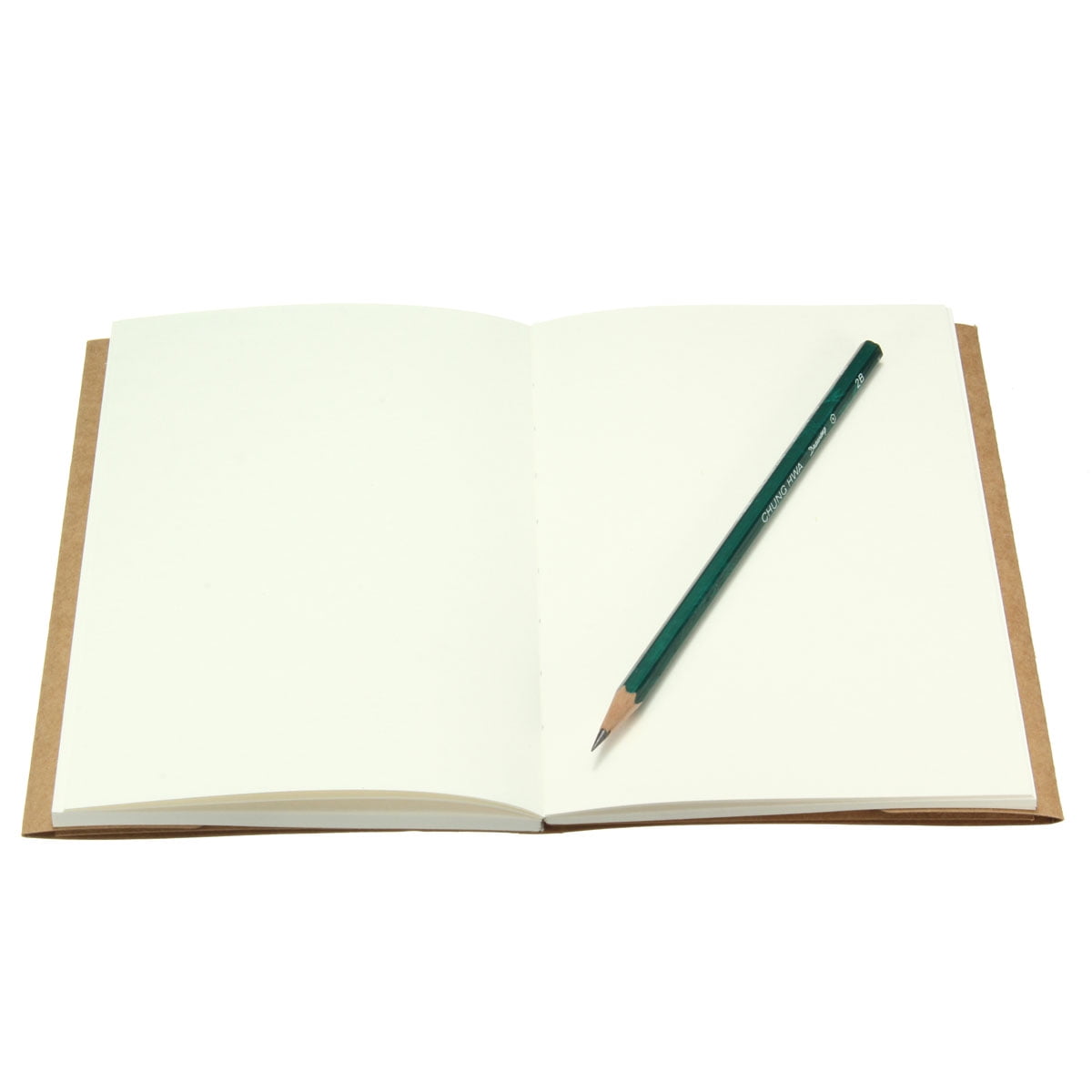 32K Kraft//White Paper Blank Sketchbook Journal Diary Sketching Notebook Retro