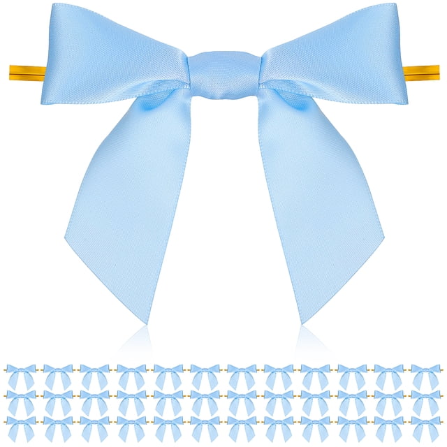 Miangastore 50pcs Decorating Bows Small Bows Treat Bags Wrapping Bows Decorative Sealing Bows