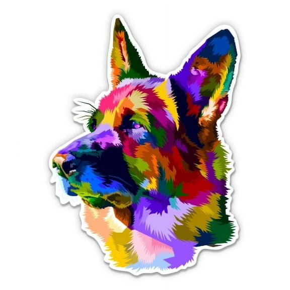 German Shepherd - 3" Vinyl Sticker - For Car Laptop Water Bottle Phone - Waterproof Decal