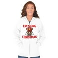 thumbnail image 3 of Crushing Christmas Nutcracker Pun Unisex Plus Size Zip Hoodie Brisco Brands 5X, 3 of 6