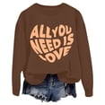 thumbnail image 2 of Meichang Sweatshirts pour Femmes, Sweatshirt de la Saint-Valentin, Sweatshirt Imprimé Amour Doux, Manches Longues, Col Rond, Sweatshirts de Vacances en Solde, 2 of 3