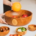 thumbnail image 3 of Classic Teak Wood Salad Serving Bowl, 3 of 5