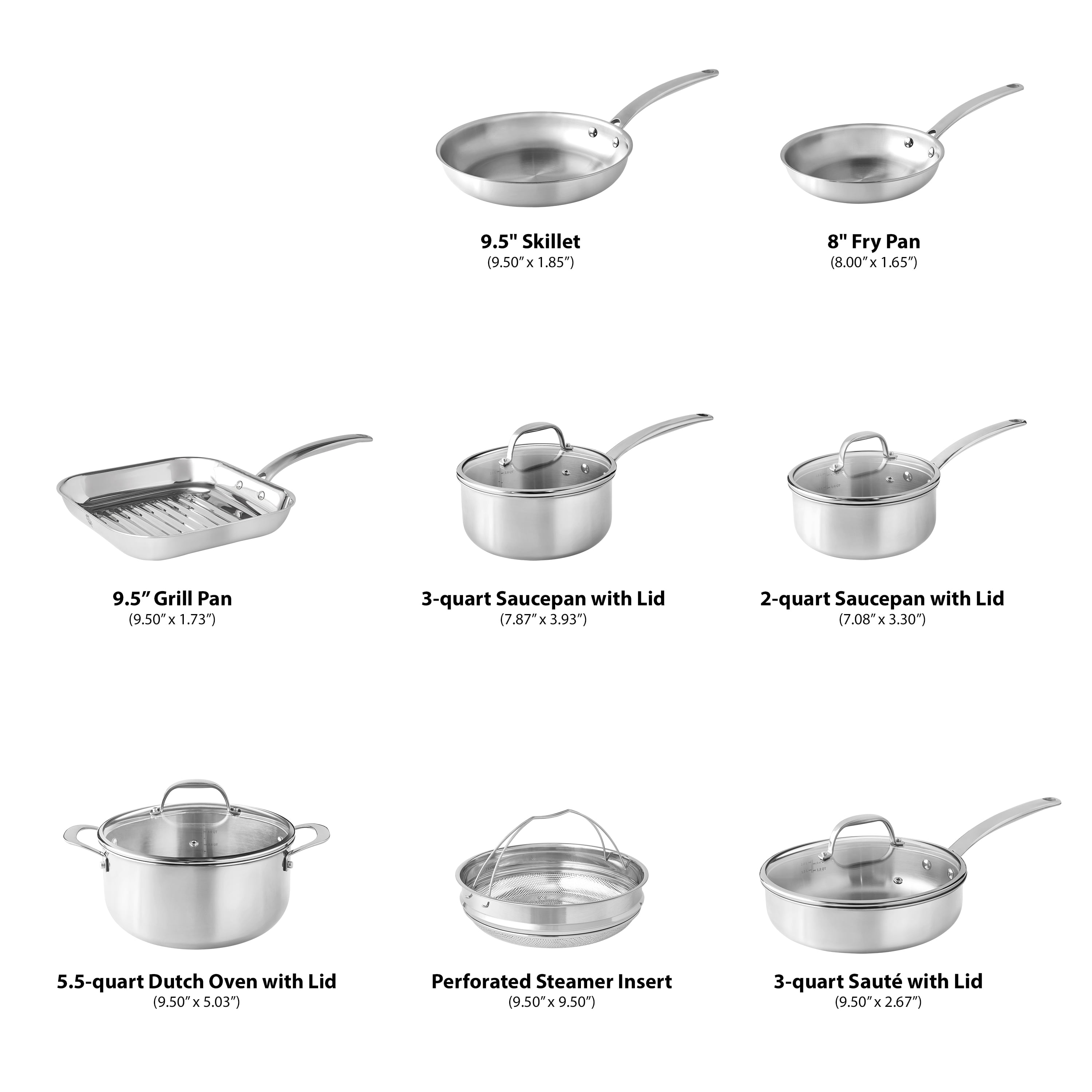 The Pioneer Woman 28-Piece Stainless Steel Cookware Set, Cooking Pots and Pans Set with Kitchen Utensils