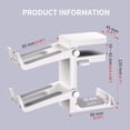 thumbnail image 2 of Liboer 2-in-1 Headphone Controller Holder, 360° Rotating Headphone Stand for Desk, 2 Gamepad Hangers Adjustable Clamp-on Punch-free Hook, White, 2 of 8