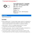 thumbnail image 2 of Front Caliper Repair Kit - Compatible with 1988 - 1991 Chevy K1500 1989 1990, 2 of 2