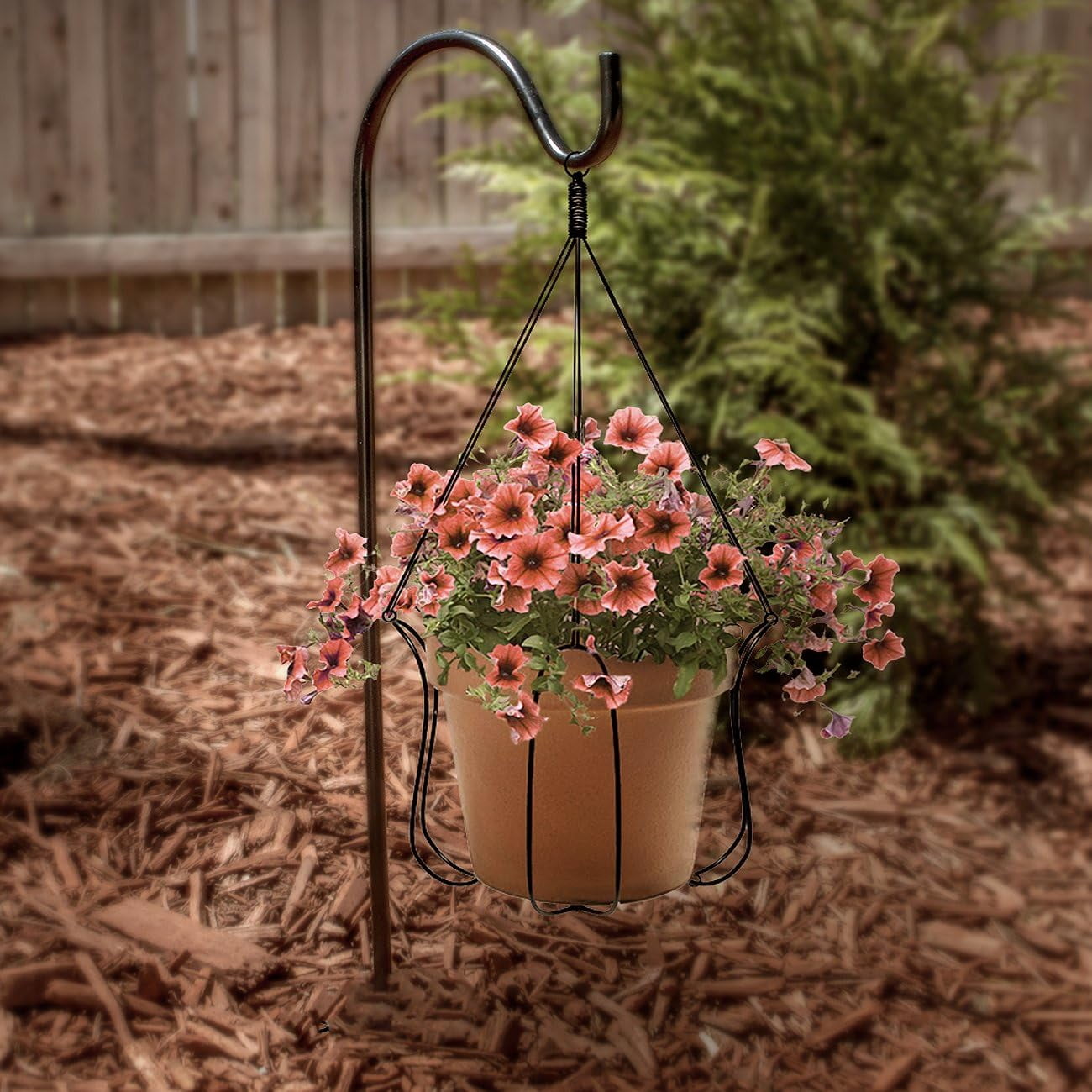 Sorbus Shepherds Hooks for Outdoor - Set of 6 Extendable Garden Planter Stakes for Bird Feeders, Outdoor Décor, Plants, Lights, Lanterns, Flower Baskets, and More! Heavy Duty - Up to 6.5 Lbs. (6 Pack)