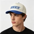 thumbnail image 2 of LiuXxxx Embroidered Baseball Caps Patchwork Trucker Dad Hop Hat Blue, 2 of 4