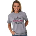 thumbnail image 5 of Breast Cancer Ribbon Christian Faith Women's Graphic T Shirt Tees Brisco Brands S, 5 of 5