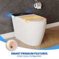 thumbnail image 3 of JustSmart Black Smart Toilet with Bidet Built In, Tankless One Piece Toilet, Auto Open/Close Lid, Touchless Flush, Heated Seat, Warm Water & Air Dryer, LED Night Light, 12" Rough-In, 110V, 3 of 7