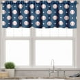 thumbnail image 3 of Ambesonne Sports Valance & Curtain, Baseball Stripes, 55"x36", Night Blue Red White, 3 of 6