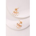 thumbnail image 2 of Vintage Gold 925 Silver Natural Pearl Drop Earrings, 2 of 5