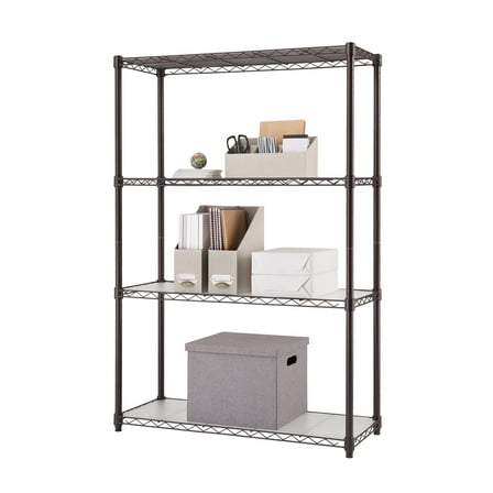 TRINITY 4-Tier 36x14x54 Commercial Wire Shelving w/ Liners, NSF - Dark Bronze