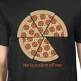 thumbnail image 2 of He Is A Slice Of Me I'm A Slice Of Him Pizza Dad and Baby Matching Black Shirt, 2 of 5