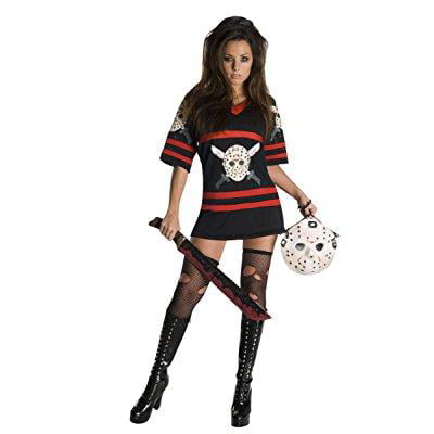 secret wishes friday the 13th, miss voorhees mini-dress and handbag, black,
