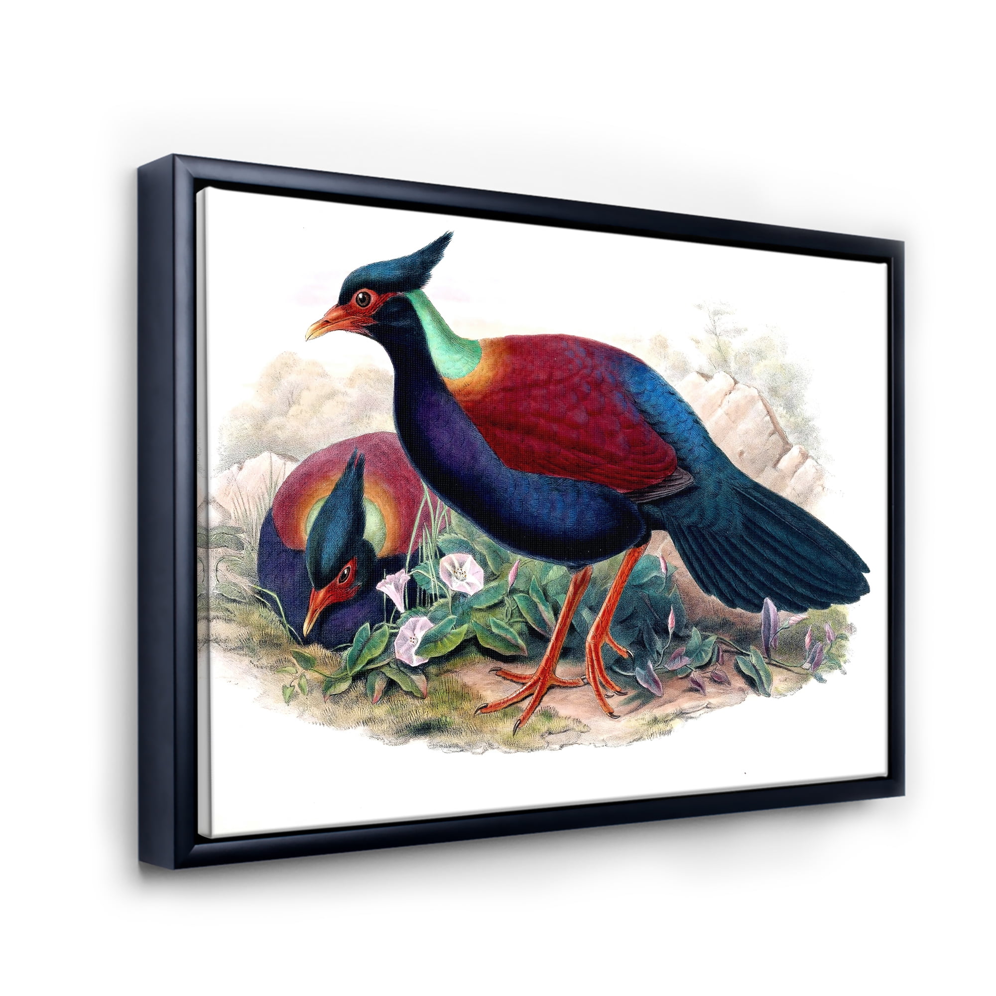 Designart 'Ancient Birds In The Wild II' Traditional Framed Canvas Wall Art Print