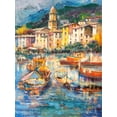 thumbnail image 2 of Luigi, Florio 25x32 White Modern Wood Framed Museum Art Print Titled - Colori di Portofino, 2 of 4