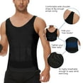 thumbnail image 3 of LALAMELON 2 Pack Mens Compression Body Shaper Tummy Control Vest Sleeveless Undershirt Gynecomastia Shapewear for Men, 3 of 5