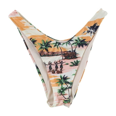 American Eagle Womens Aloha Cheeky Bikini Swim Bottom  Orange  X-Small